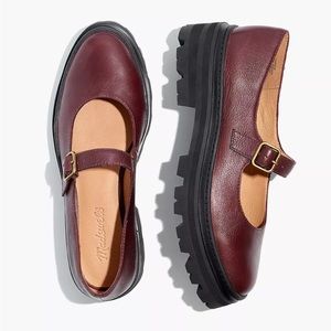 worn 1x Madewell Freya Platform Lugsole Mary Jane - Dark Cabernet
